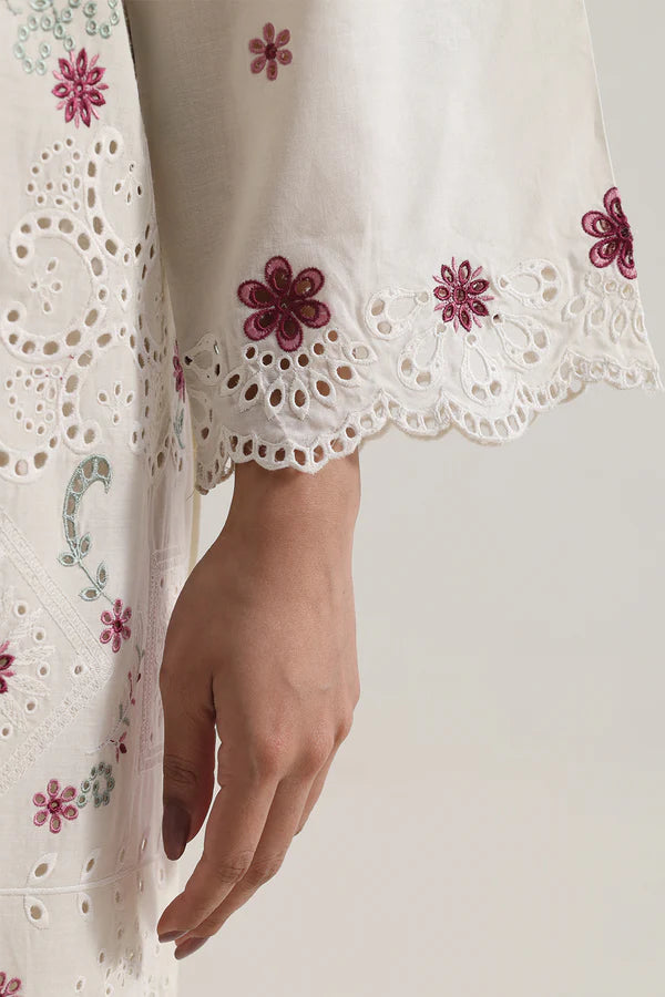 Solid Embroidered Lawn Stitched 3 Piece