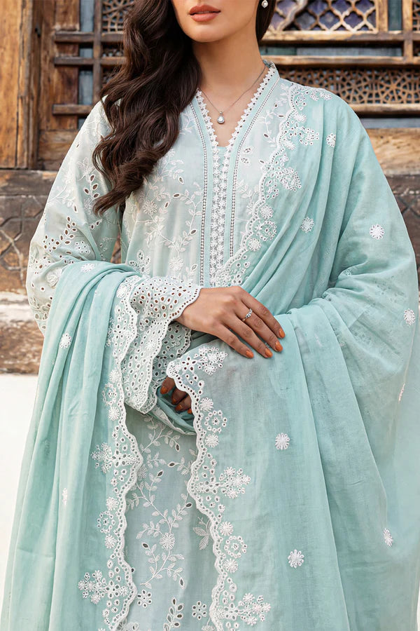 Solid Embroidered Lawn Stitched 3 Piece