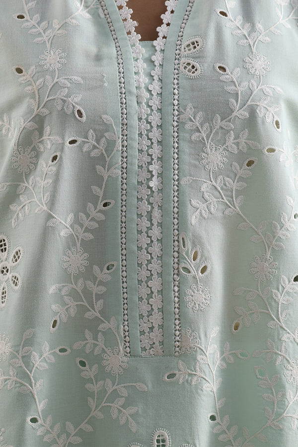 Solid Embroidered Lawn Stitched 3 Piece