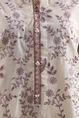Solid Embroidered Lawn Stitched 3 Piece