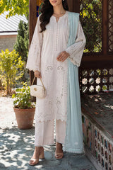 Solid Embroidered Lawn Stitched 3 Piece