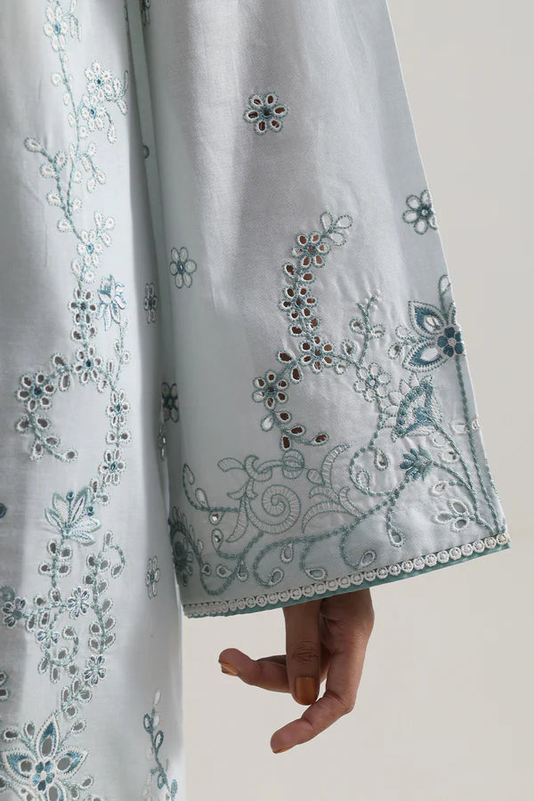 Solid Embroidered Lawn Stitched 3 Piece