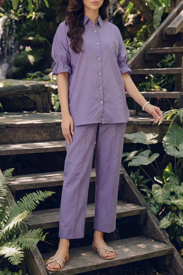Solid Cotton Dobby Stitched Shirt