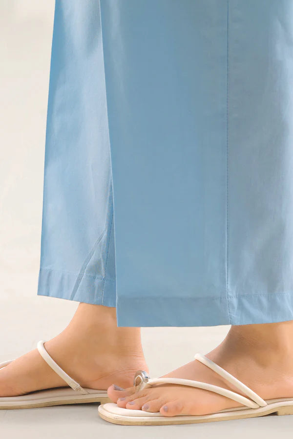 Solid Embroidered Poplin Stitched 2 piece (Shirt/Trouser)