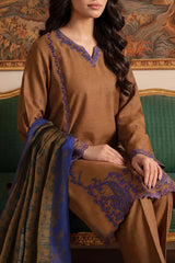 Solid Embroidered Cross Hatch Stitched 2 Piece (Shirt/Trouser)