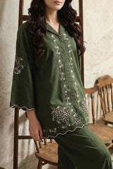 Solid Embroidered Cambric Stitched 2 Piece (Shirt/Trouser)