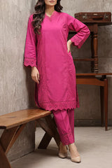 Solid Embroidered Cambric Stitched 2 Piece (Shirt/Trouser)