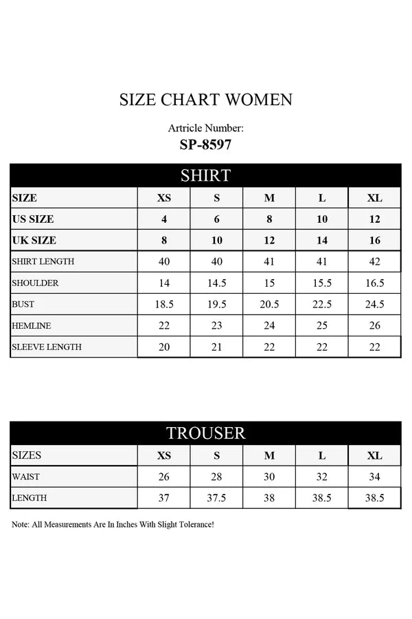 Solid Embroidered Cambric Stitched 3 Piece
