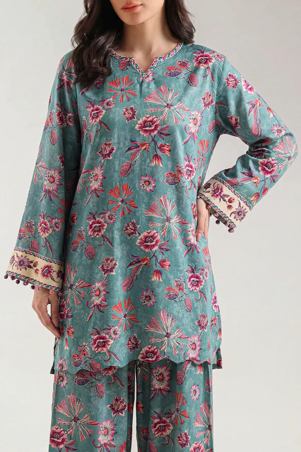 Printed Corduroy Stitched 2 Piece (Shirt/Trouser)