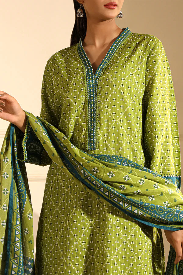 Printed Lawn Stitched 2 Piece (Shirt/Dupatta)