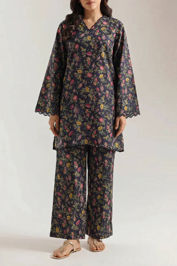 Printed Embroidered Arabic Lawn Stitched 2 Piece (Shirt/Trouser)
