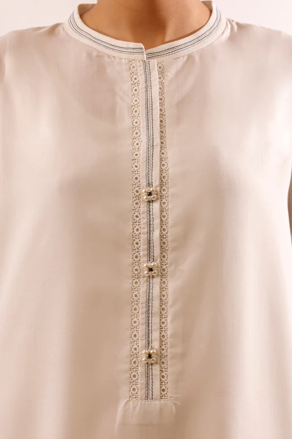 Solid Embroidered Easy Care Fabric Stitched 2 Piece (Shirt/Trouser)