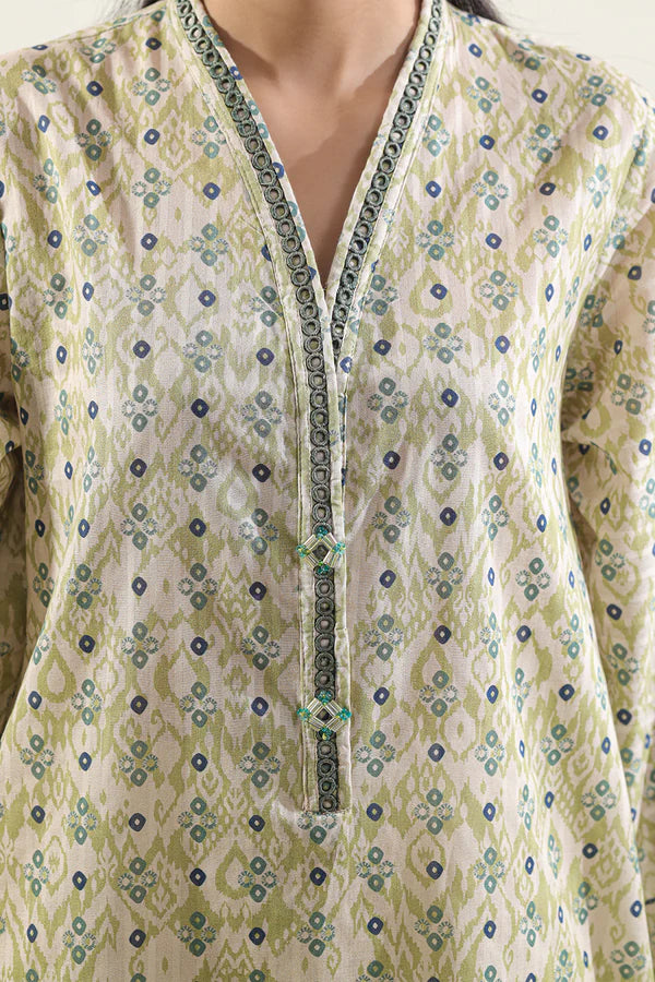 Printed Lawn Stitched 2 Piece (Shirt/Trouser)