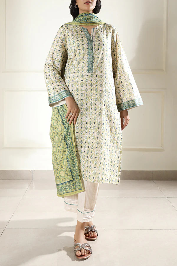 Printed Lawn Stitched 2 Piece (Shirt/Dupatta)
