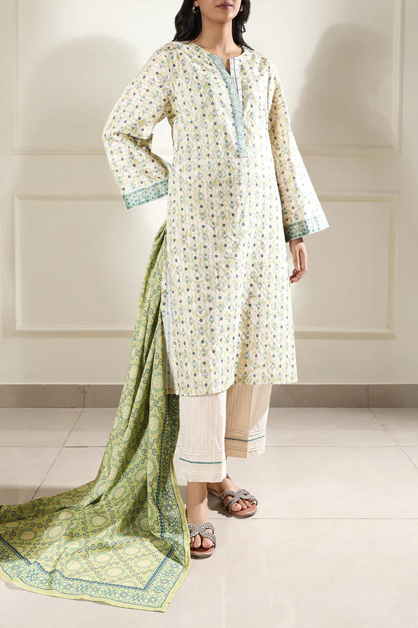 Printed Lawn Stitched 2 Piece (Shirt/Dupatta)