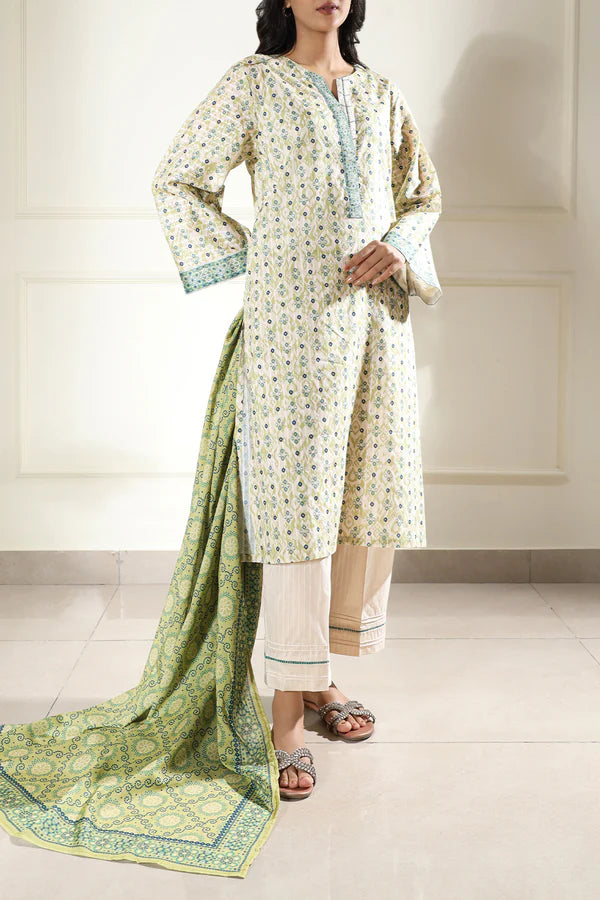 Printed Lawn Stitched 2 Piece (Shirt/Dupatta)