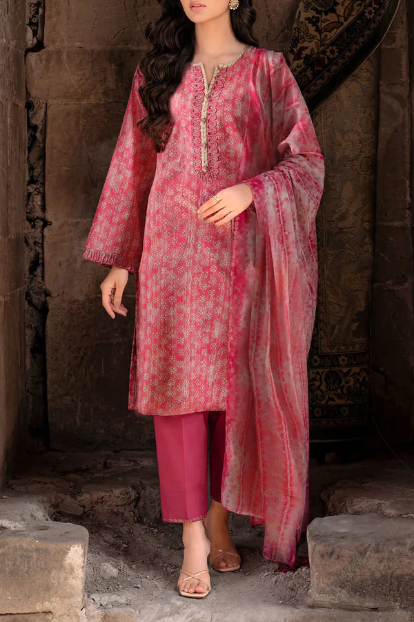 Unstitched Printed Lawn 3 Piece
