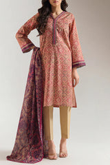 Unstitched Printed Lawn 3 Piece
