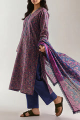 Unstitched Printed Lawn 3 Piece