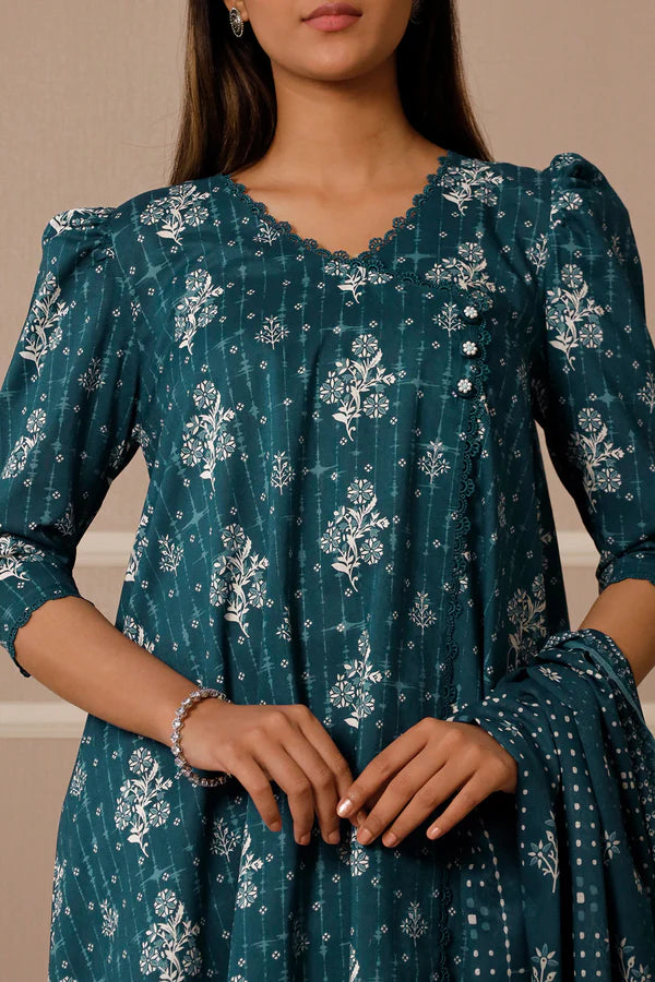Unstitched Printed Lawn 3 Piece
