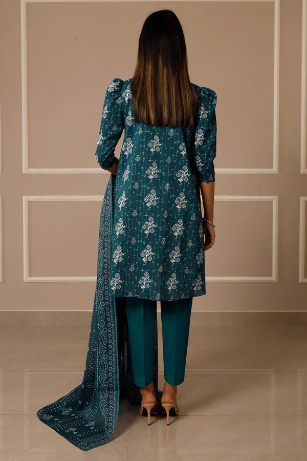 Unstitched Printed Lawn 3 Piece