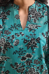 Unstitched Printed Strip Lawn 3 Piece