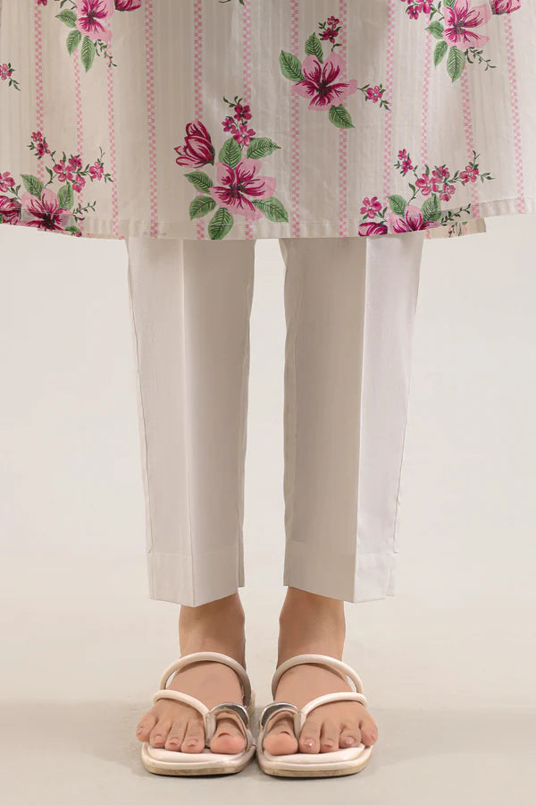 Unstitched Printed Self Strip Lawn 3 Piece