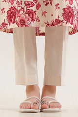 Unstitched Printed Self Stripe Lawn 2 Piece (Shirt/Trouser)