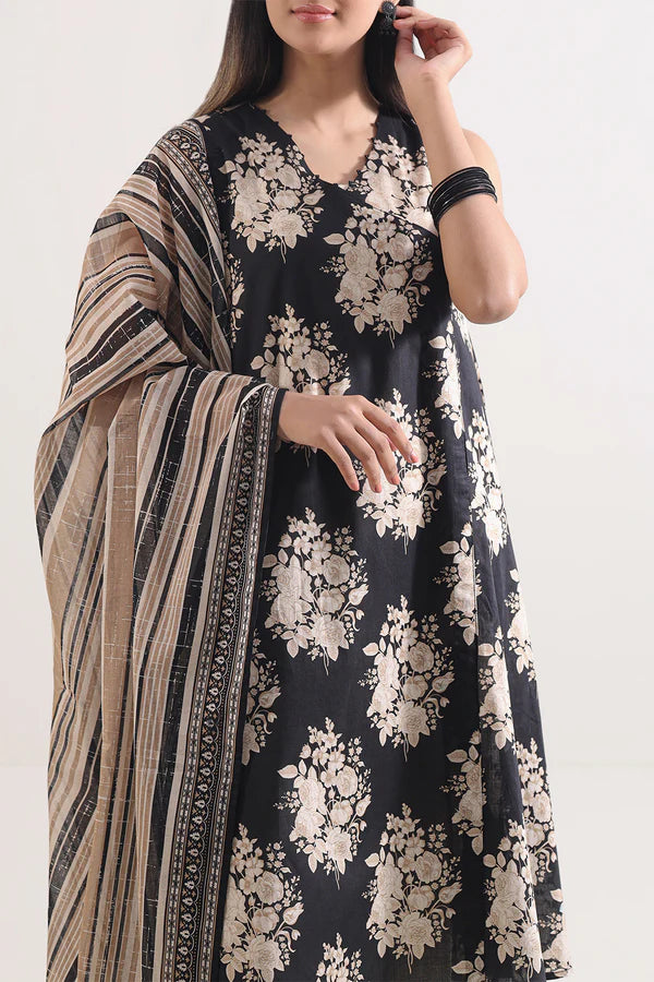 Unstitched Printed Lawn 3 Piece