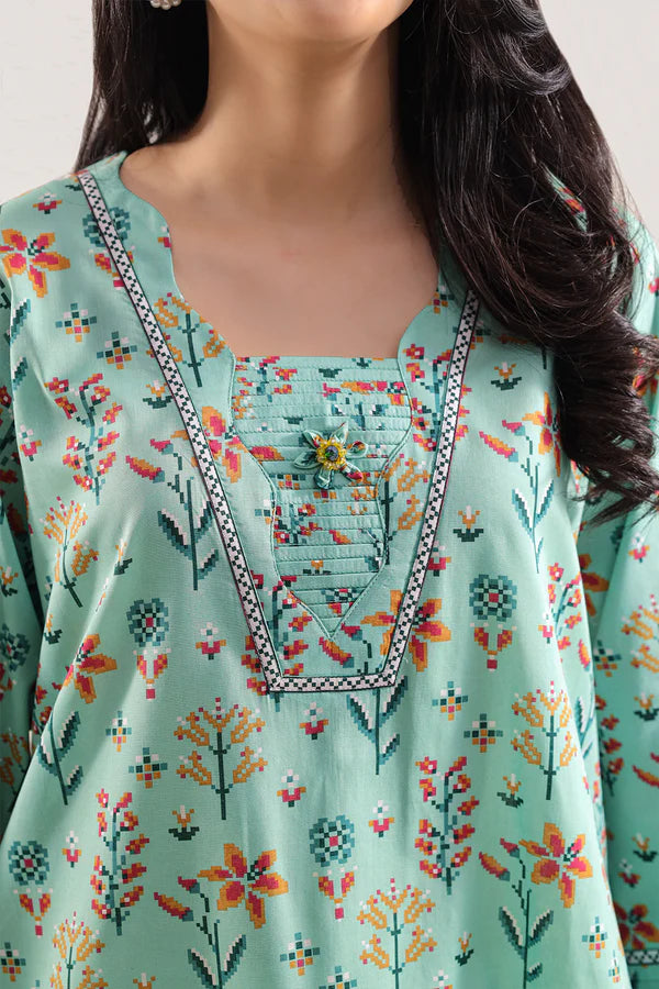 Unstitched Printed Lawn 3 Piece