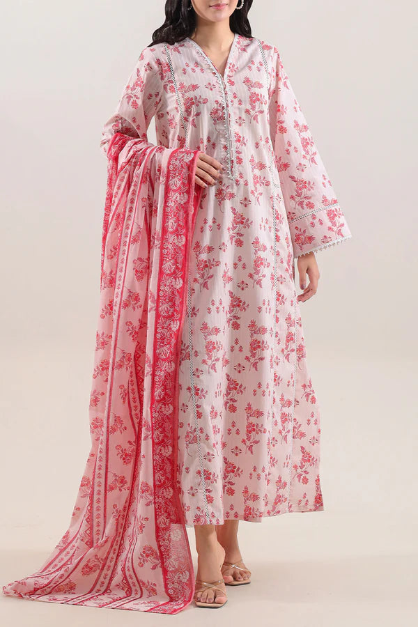 Unstitched Printed Lawn 3 Piece