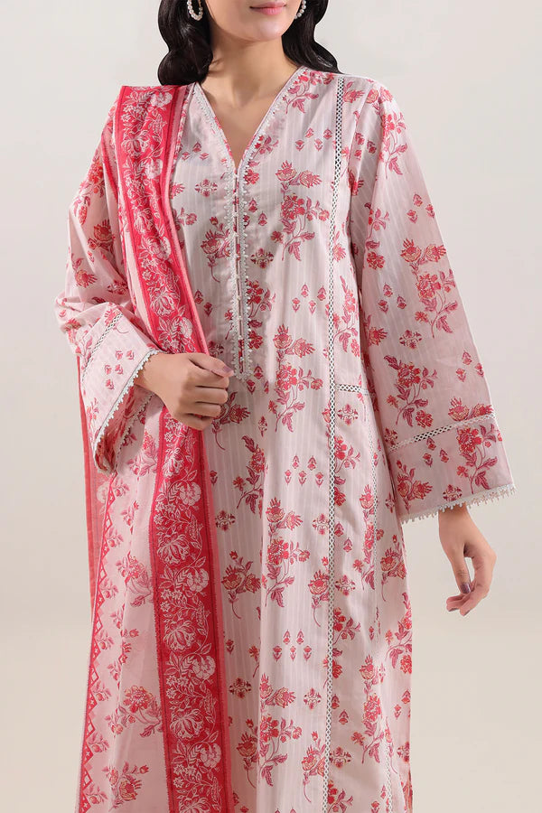 Unstitched Printed Lawn 3 Piece