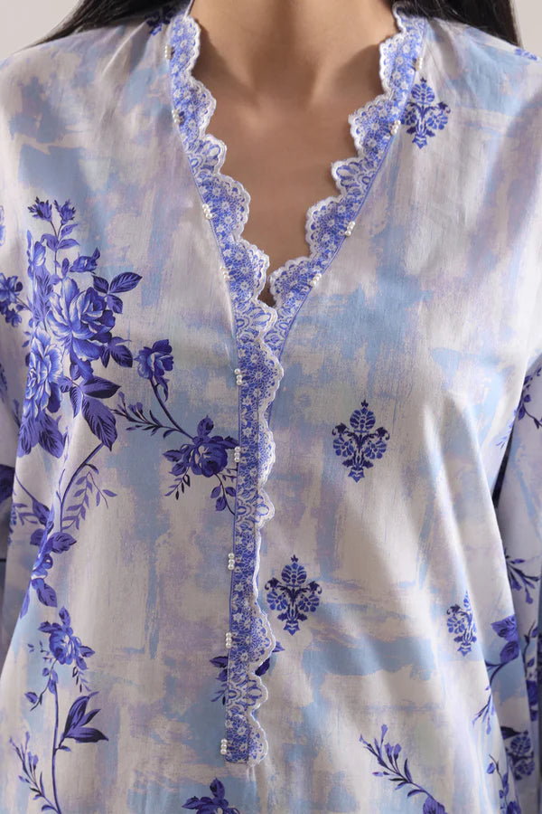Unstitched Printed Lawn 3 Piece