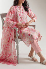 Unstitched Printed Lawn 3 Piece