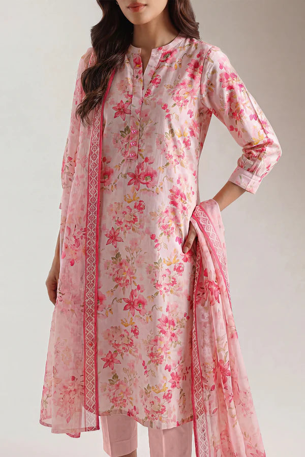 Unstitched Printed Lawn 3 Piece