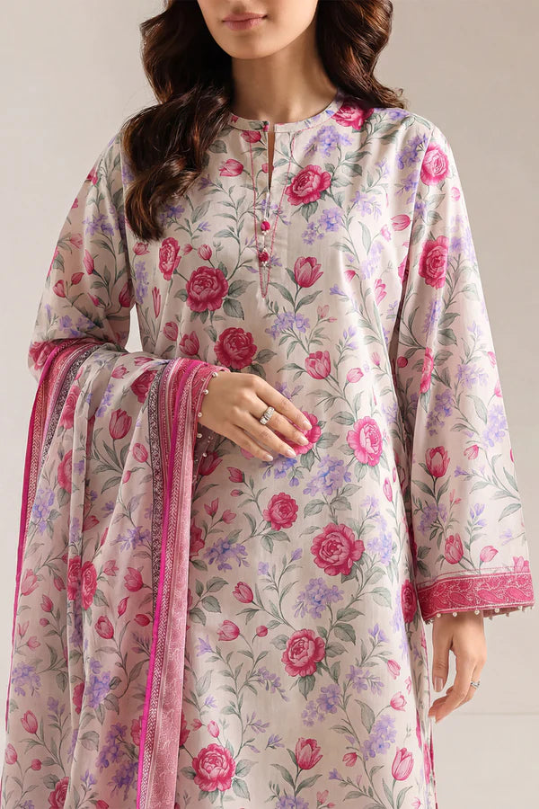 Unstitched Printed Lawn 3 Piece