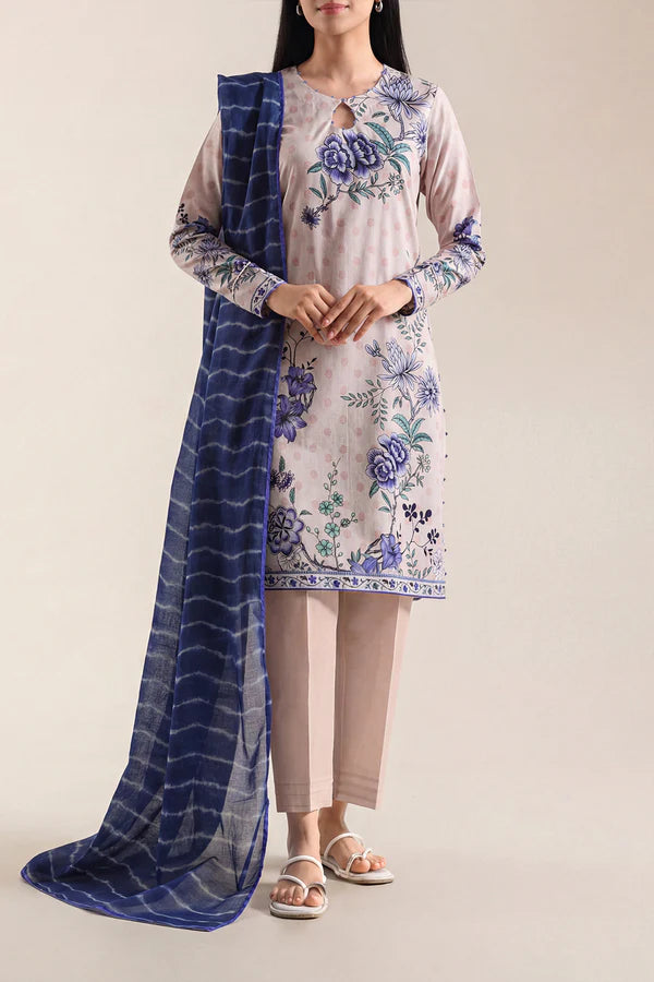 Unstitched Printed Lawn 3 Piece