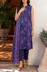 Unstitched Printed Self Strip Lawn 3 Piece