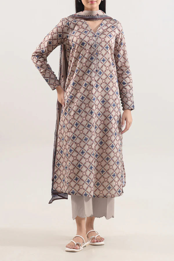 Unstitched Printed Lawn 3 Piece