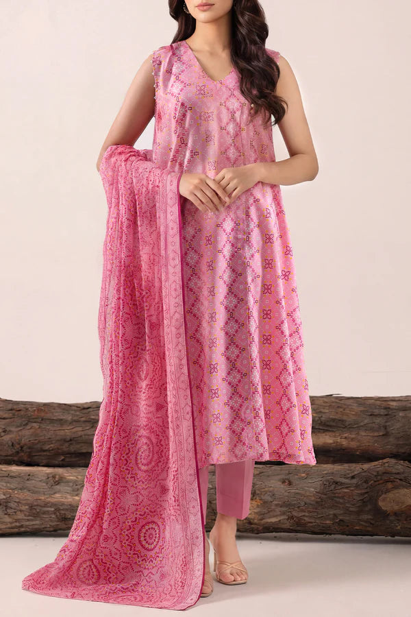 Unstitched Printed Lawn 3 Piece