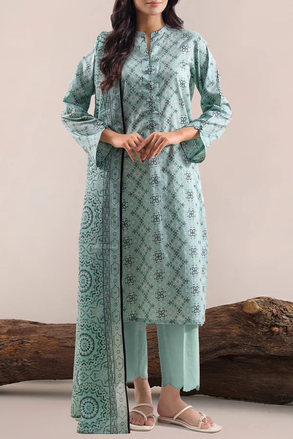 Unstitched Printed Lawn 3 Piece