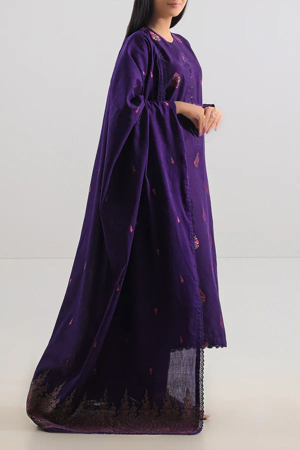 Unstitched Jacquard Cotton 3 Piece