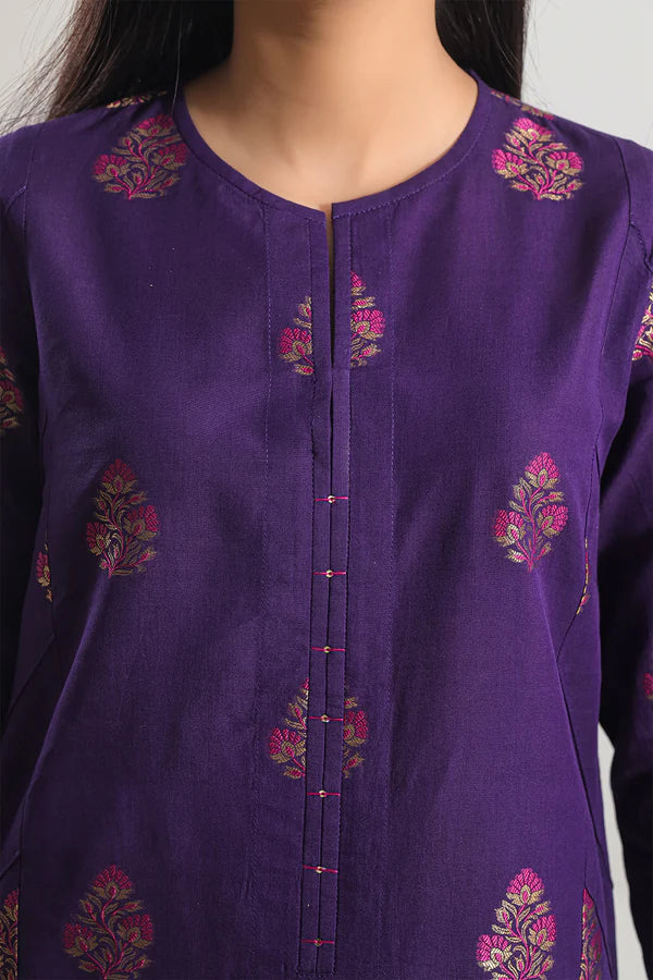 Unstitched Jacquard Cotton 3 Piece