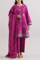 Unstitched Jacquard Cotton 3 Piece