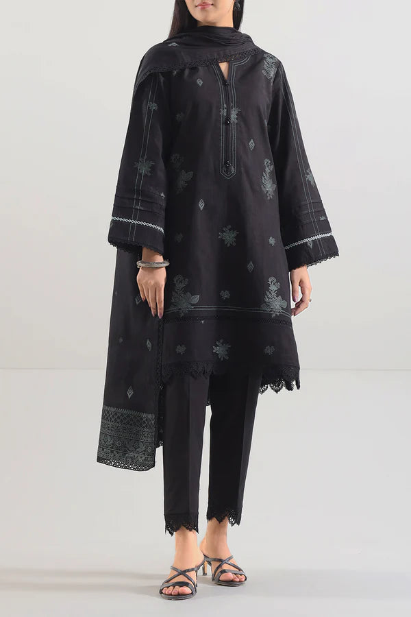 Unstitched Jacquard Cotton 3 Piece