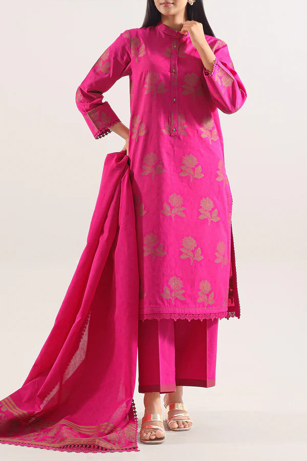 Unstitched Jacquard Cotton 2 Piece (Shirt/Trouser)