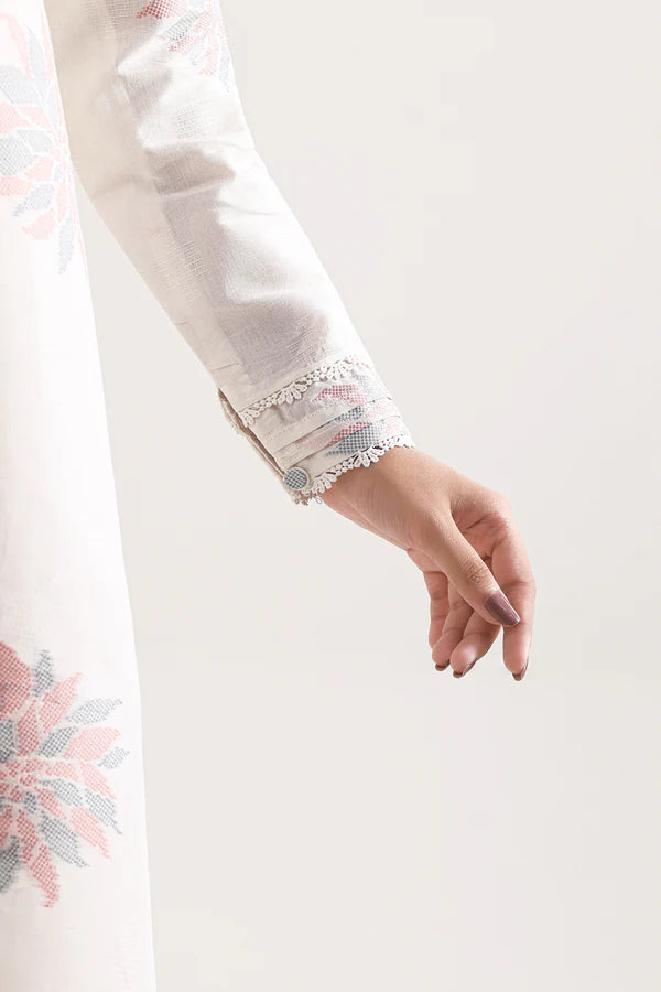 Unstitched Jacquard Cotton 2 Piece (Shirt/Dupatta)