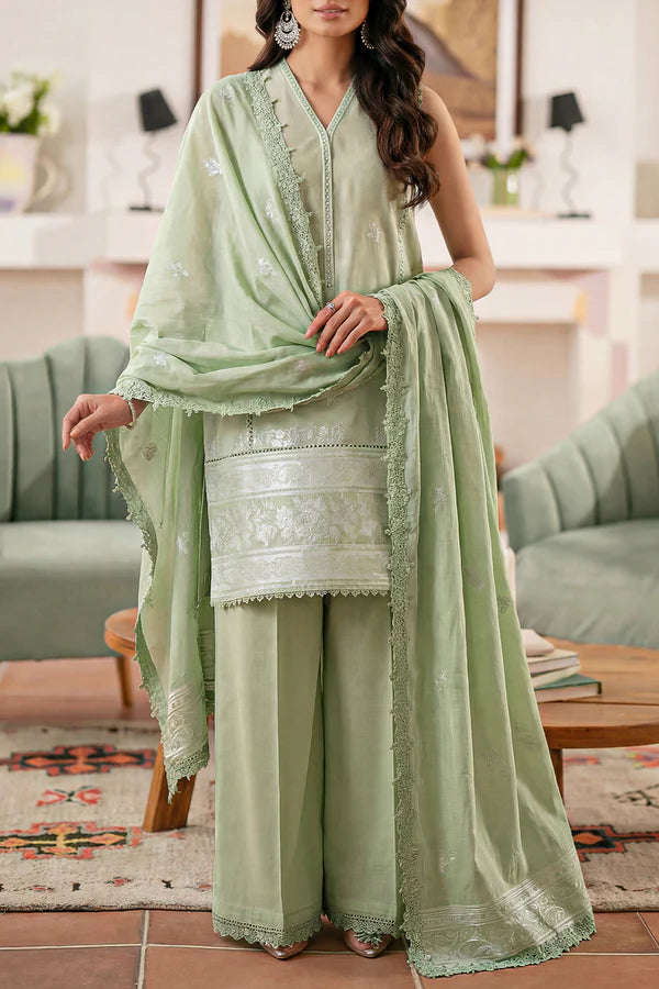 Unstitched Jacquard Cotton 3 Piece