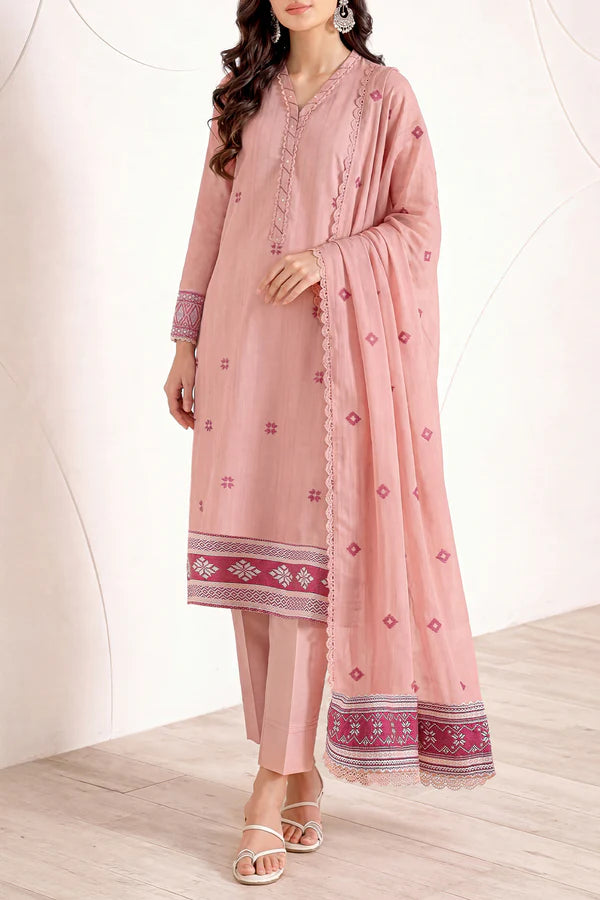 Unstitched Jacquard Cotton 3 Piece