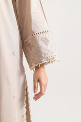 Unstitched Solid+Embroidered Cambric 3 Piece With (Chiffon Dupatta)